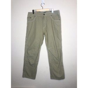 KUHL Revolvr Mens 36X32 Vintage Patina Dye Beige Khaki Outdoor Hiking Pants